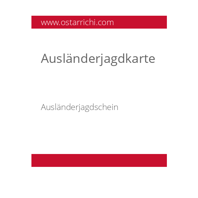 Ausländerjagdkarte