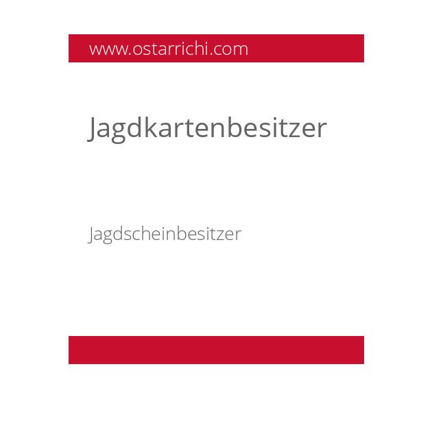 Jagdkartenbesitzer