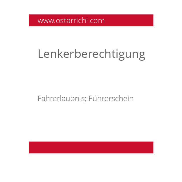 Lenkerberechtigung