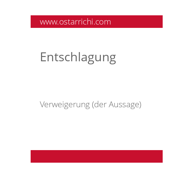 Entschlagung