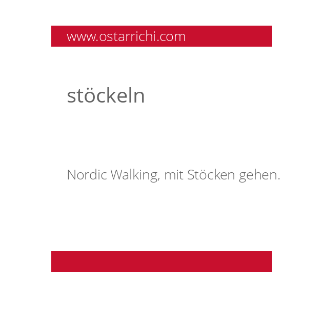 stöckeln