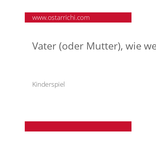 Vater (oder Mutter), wie weit darf ich reisen