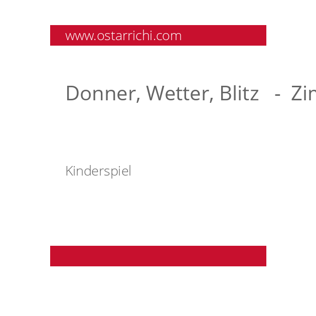 Donner, Wetter, Blitz   -  Zimmer, Küche, Kabinett