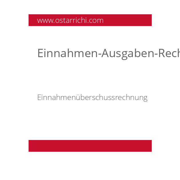 Einnahmen-Ausgaben-Rechnung