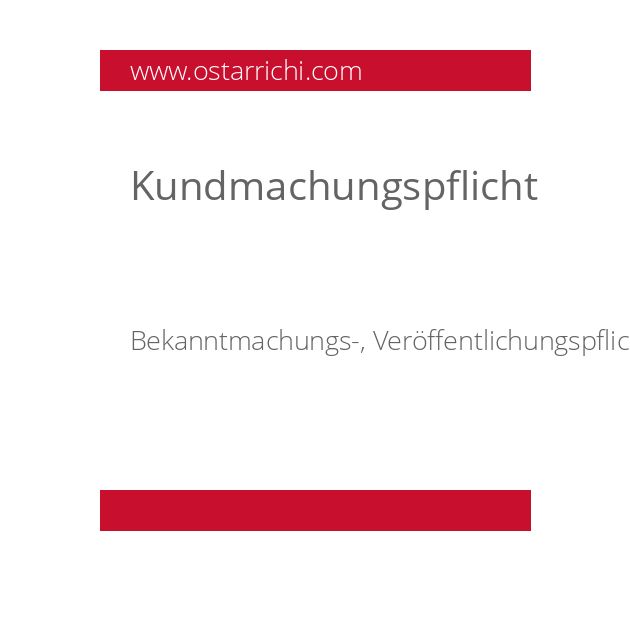 Kundmachungspflicht