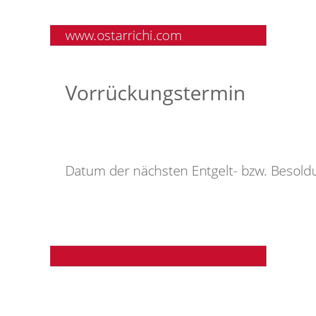 Vorrückungstermin