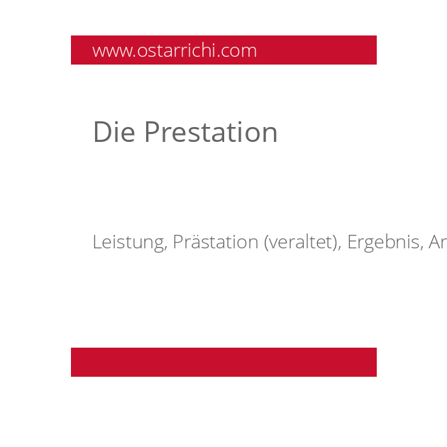 Die Prestation