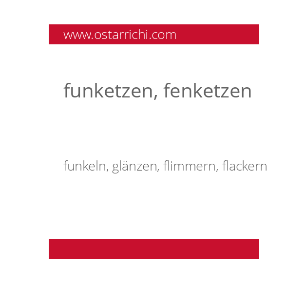 funketzen, fenketzen