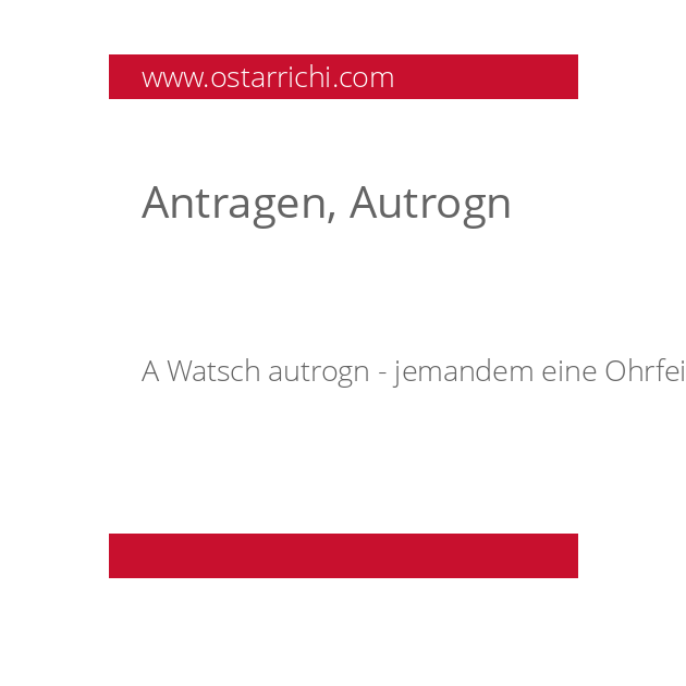 Antragen, Autrogn