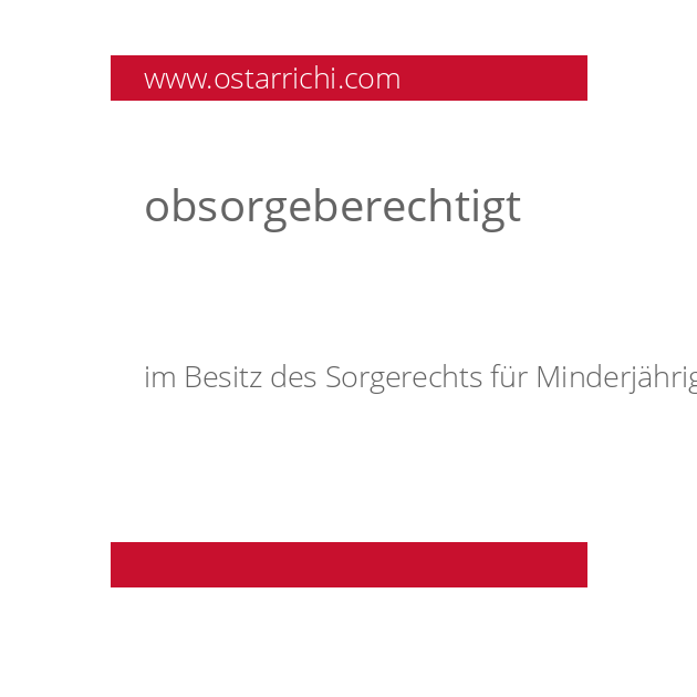 obsorgeberechtigt