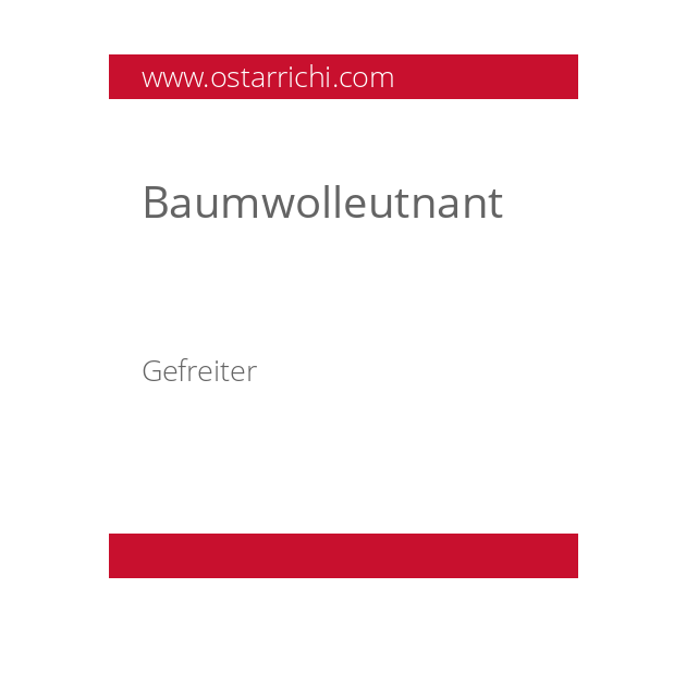 Baumwolleutnant