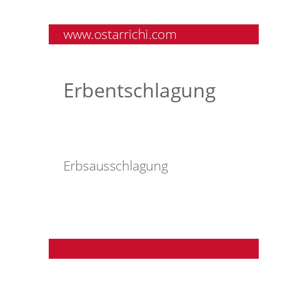 Erbentschlagung