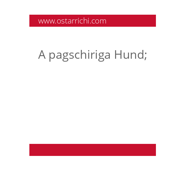 A pagschiriga Hund;
