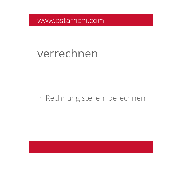 verrechnen