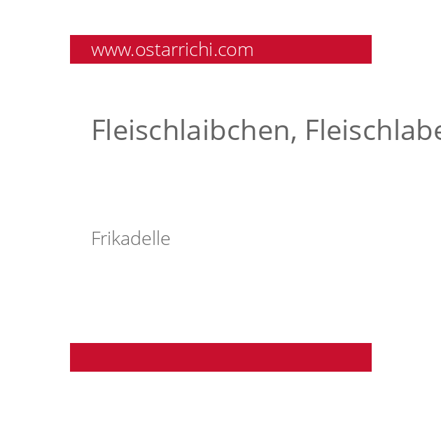 Fleischlaibchen, Fleischlaberl