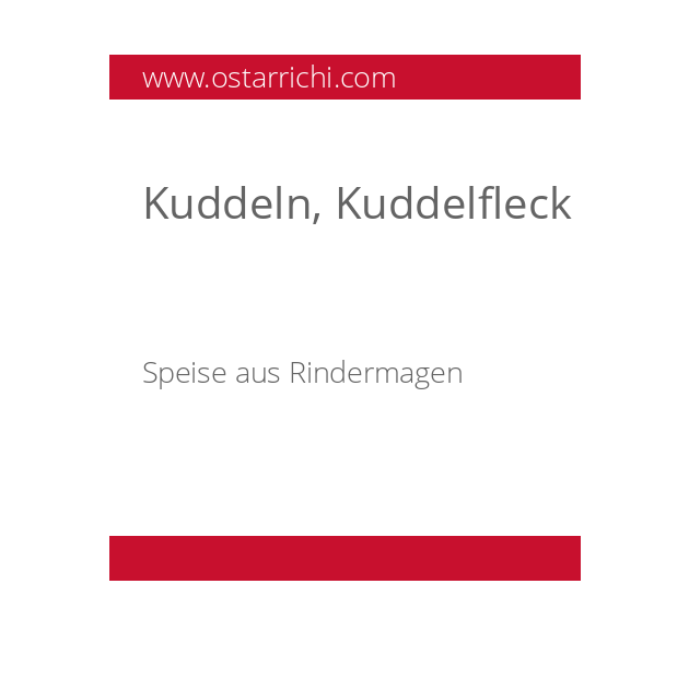 Kuddeln, Kuddelfleck