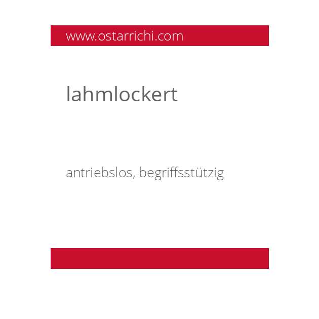 lahmlockert