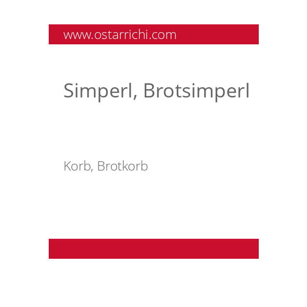 Simperl, Brotsimperl