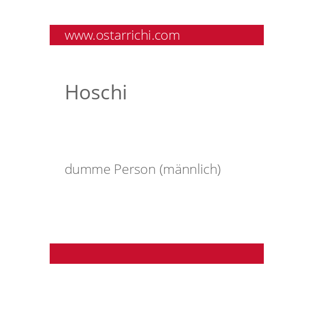 Hoschi