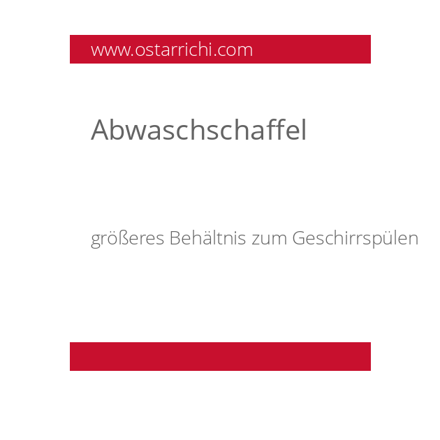 Abwaschschaffel