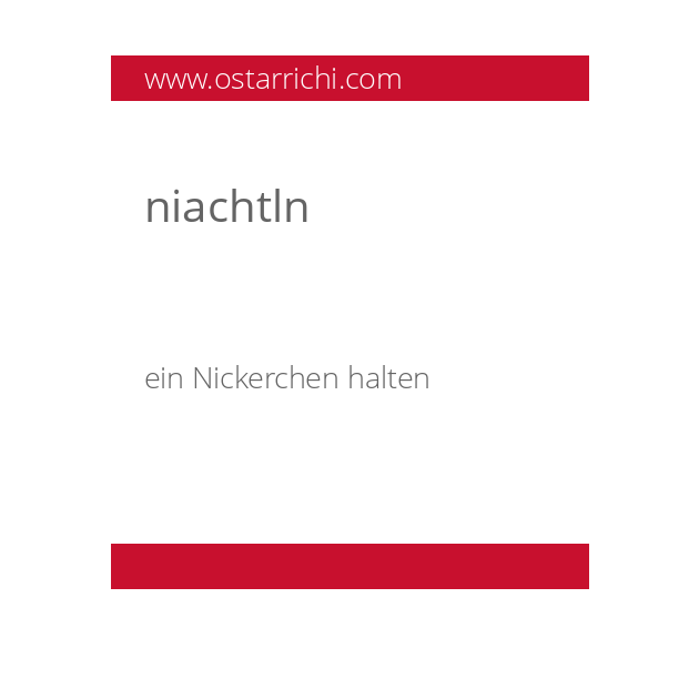 niachtln