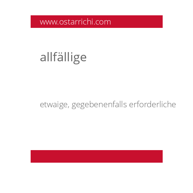 allfällige