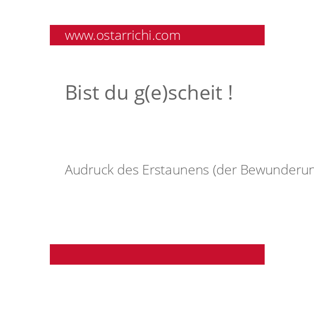 Bist du g(e)scheit !