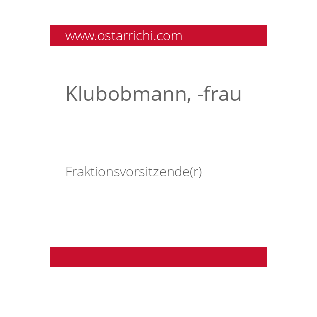 Klubobmann, -frau