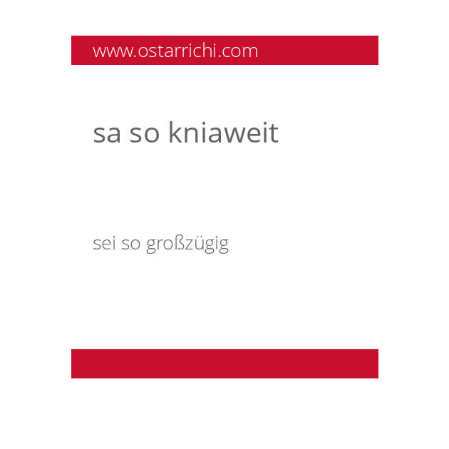 sa so kniaweit